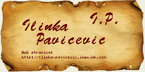 Ilinka Pavičević vizit kartica